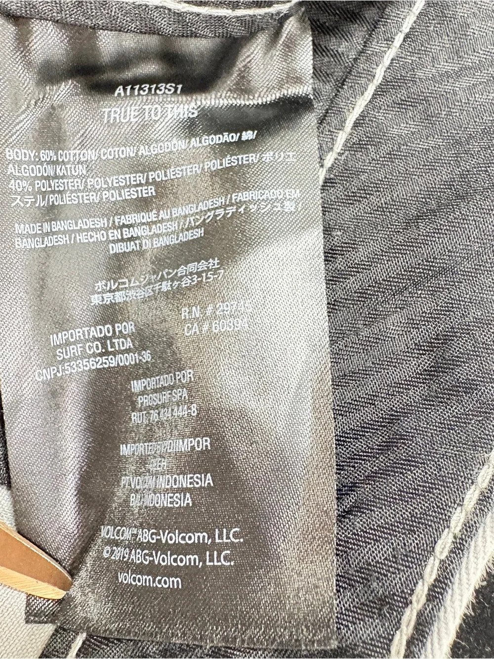 Volcom Men’s Gray Slim Tapered Chino Pants Size 30